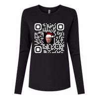 Funny Qr Funny Trump Maga Santa Hat Trump Dancing Code Womens Cotton Relaxed Long Sleeve T-Shirt