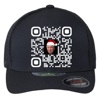 Funny Qr Funny Trump Maga Santa Hat Trump Dancing Code Flexfit Unipanel Trucker Cap