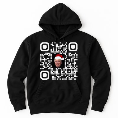 Funny Qr Funny Trump Maga Santa Hat Trump Dancing Code Hoodie