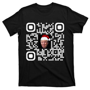 Funny Qr Funny Trump Maga Santa Hat Trump Dancing Code T-Shirt