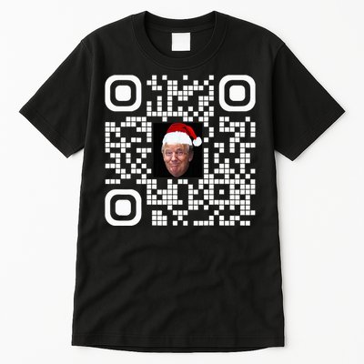 Funny Qr Funny Trump Maga Santa Hat Trump Dancing Code Tall T-Shirt