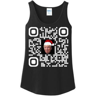 Funny Qr Funny Trump Maga Santa Hat Trump Dancing Code Ladies Essential Tank