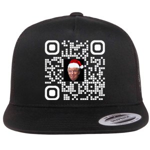 Funny Qr Funny Trump Maga Santa Hat Trump Dancing Code Flat Bill Trucker Hat