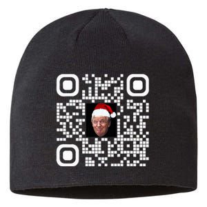 Funny Qr Funny Trump Maga Santa Hat Trump Dancing Code Sustainable Beanie