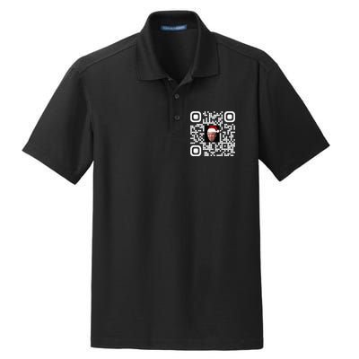 Funny Qr Funny Trump Maga Santa Hat Trump Dancing Code Dry Zone Grid Polo