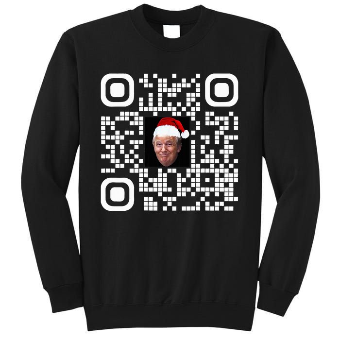 Funny Qr Funny Trump Maga Santa Hat Trump Dancing Code Tall Sweatshirt