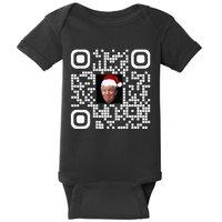 Funny Qr Funny Trump Maga Santa Hat Trump Dancing Code Baby Bodysuit