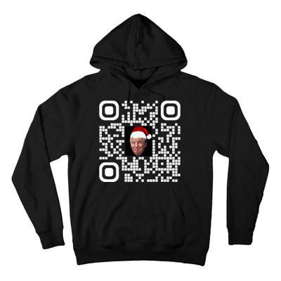 Funny Qr Funny Trump Maga Santa Hat Trump Dancing Code Tall Hoodie