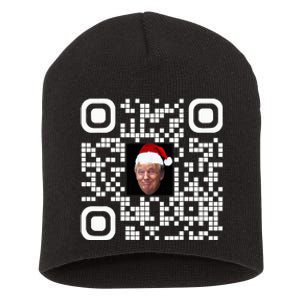 Funny Qr Funny Trump Maga Santa Hat Trump Dancing Code Short Acrylic Beanie