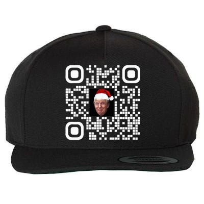 Funny Qr Funny Trump Maga Santa Hat Trump Dancing Code Wool Snapback Cap