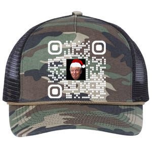 Funny Qr Funny Trump Maga Santa Hat Trump Dancing Code Retro Rope Trucker Hat Cap