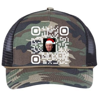 Funny Qr Funny Trump Maga Santa Hat Trump Dancing Code Retro Rope Trucker Hat Cap