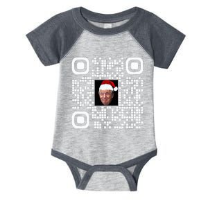 Funny Qr Funny Trump Maga Santa Hat Trump Dancing Code Infant Baby Jersey Bodysuit