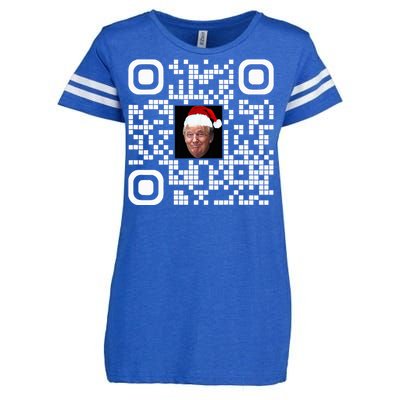 Funny Qr Funny Trump Maga Santa Hat Trump Dancing Code Enza Ladies Jersey Football T-Shirt