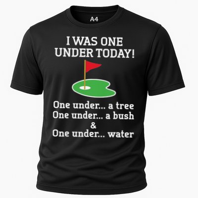 Funny quote Golf I Was One Under Today One Under A Tree Performance Shirt
