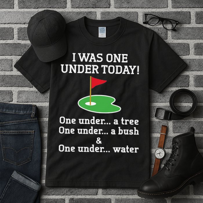 Funny quote Golf I Was One Under Today One Under A Tree Tall T-Shirt