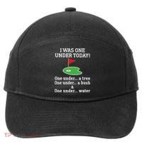 Funny quote Golf I Was One Under Today One Under A Tree 7-Panel Snapback Hat