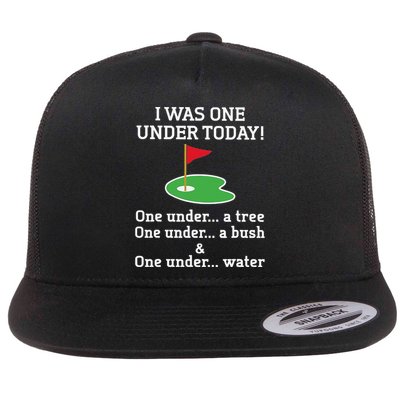 Funny quote Golf I Was One Under Today One Under A Tree Flatbill Hat