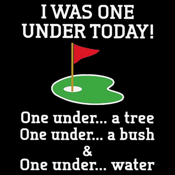 Funny quote Golf I Was One Under Today One Under A Tree 16 in Basic Backpack