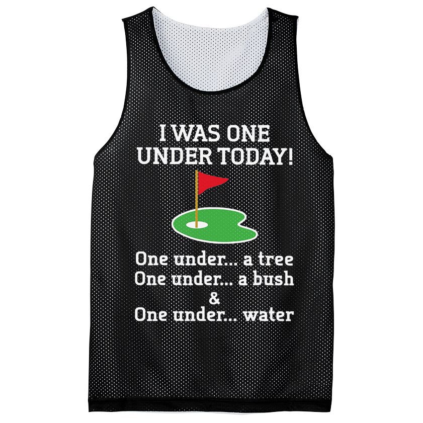 Funny quote Golf I Was One Under Today One Under A Tree Mesh Reversible Basketball Jersey Tank