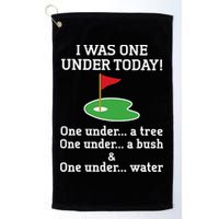 Funny quote Golf I Was One Under Today One Under A Tree Golf Towel