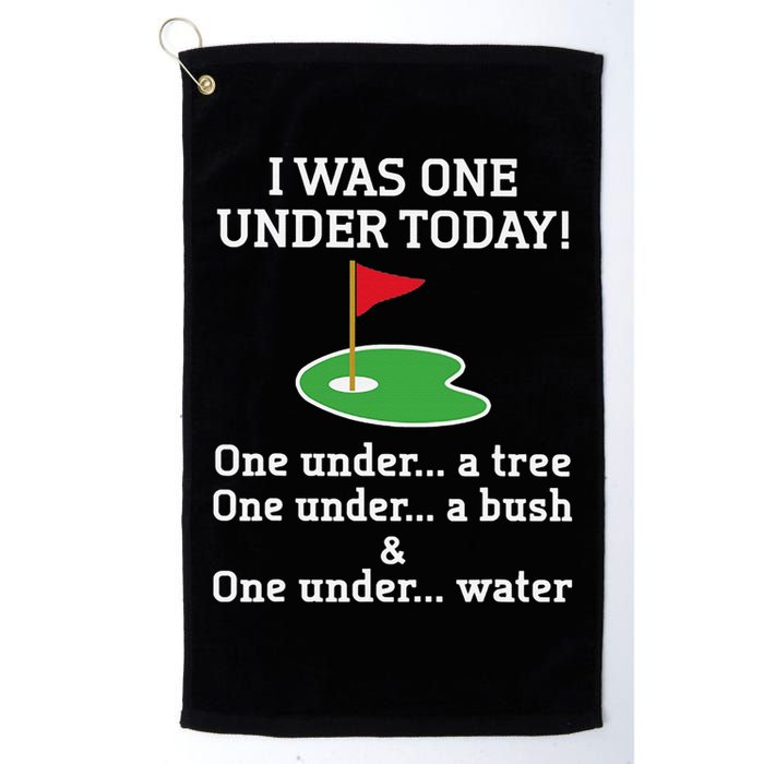 Funny quote Golf I Was One Under Today One Under A Tree Golf Towel