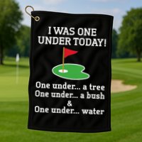 Funny quote Golf I Was One Under Today One Under A Tree Golf Towel