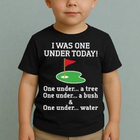 Funny quote Golf I Was One Under Today One Under A Tree Toddler T-Shirt