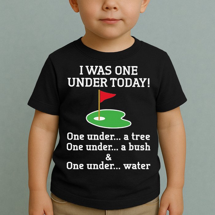 Funny quote Golf I Was One Under Today One Under A Tree Toddler T-Shirt