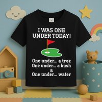 Funny quote Golf I Was One Under Today One Under A Tree Toddler T-Shirt