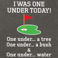 Funny quote Golf I Was One Under Today One Under A Tree Cotton Canvas Backpack