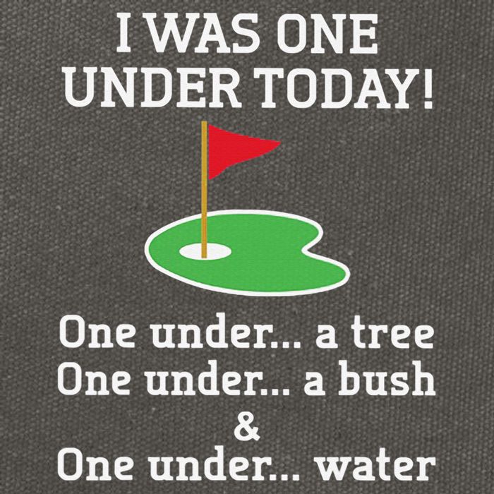 Funny quote Golf I Was One Under Today One Under A Tree Cotton Canvas Backpack