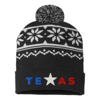 funny quote Hand Crafted Texas Star USA-Made Snowflake Beanie