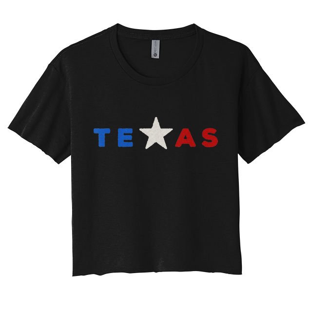 funny quote Hand Crafted Texas Star Crop Top