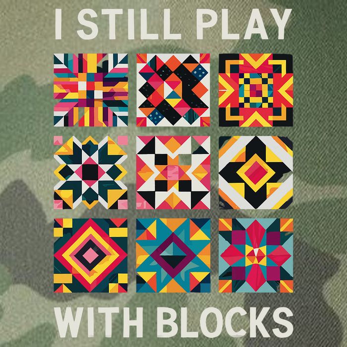 Funny Quilting I Still Play With Blocks Quilt Legacy Tie Dye Trucker Hat