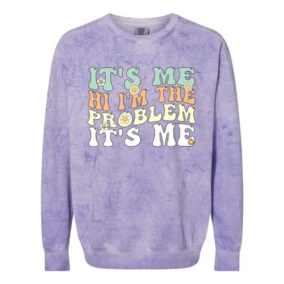 Funny Quote It's Me Hi I'm the Problem It's Me Colorblast Crewneck Sweatshirt