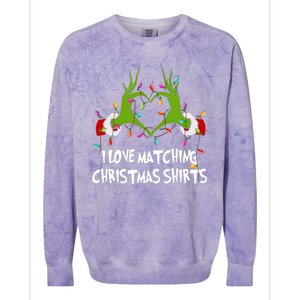 Funny Quotes I Love Matching Christmas Colorblast Crewneck Sweatshirt