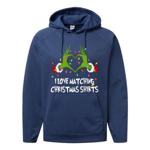 Funny Quotes I Love Matching Christmas Performance Fleece Hoodie