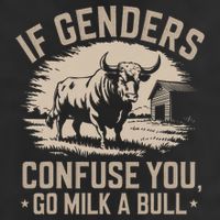 Funny Quote If Genders Confuse You Go Milk A Bull Vintage Golf Towel