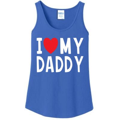 Family Quote I Love My Daddy Heart Celebrate Dad Gift Ladies Essential Tank