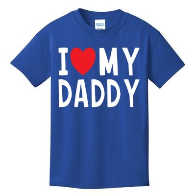 Family Quote I Love My Daddy Heart Celebrate Dad Gift Kids T-Shirt