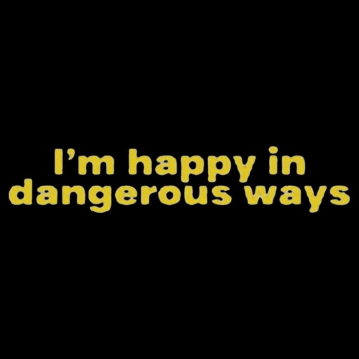 Funny Quote I'm Happy In Dangerous Ways 7-Panel Snapback Hat