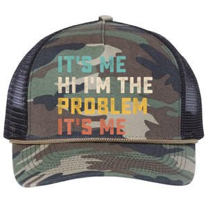 Funny Quote It's Me Hi I'm The Problem It's Me Retro Rope Trucker Hat Cap