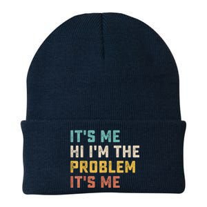 Funny Quote It's Me Hi I'm The Problem It's Me Knit Cap Winter Beanie