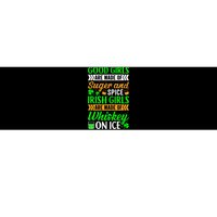 Funny Quote Irish Girls are Whiskey on Ice St. Patricks Day Bumper Sticker