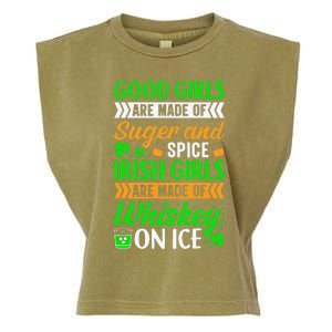 Funny Quote Irish Girls are Whiskey on Ice St. Patricks Day Garment-Dyed Women's Muscle Tee