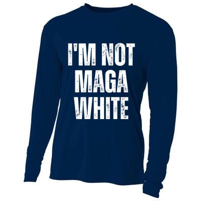 Funny Quotes I’M Not Maga White Cooling Performance Long Sleeve Crew