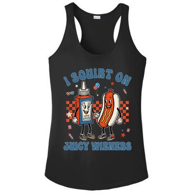 Funny Quote I Squirt On Juicy Wieners Humor Saying Ladies PosiCharge Competitor Racerback Tank