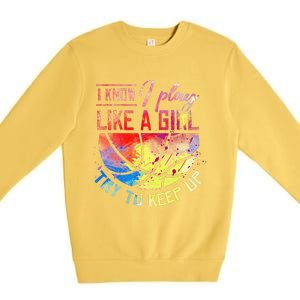 funny quote I Know I Play Like A  Basketball Premium Crewneck Sweatshirt