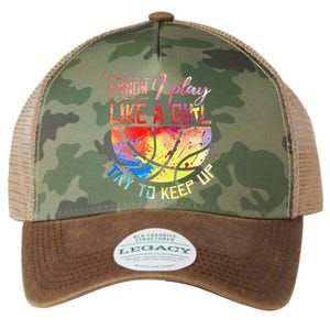 funny quote I Know I Play Like A  Basketball Legacy Tie Dye Trucker Hat